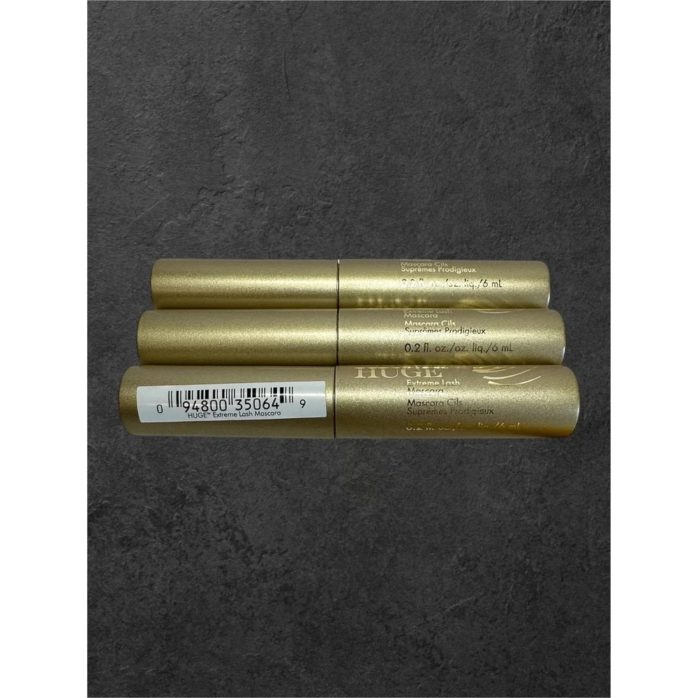 Stila HUGE Extreme Lash Mascara Lot of 3 0.2oz Black New Volumizing Lengthening